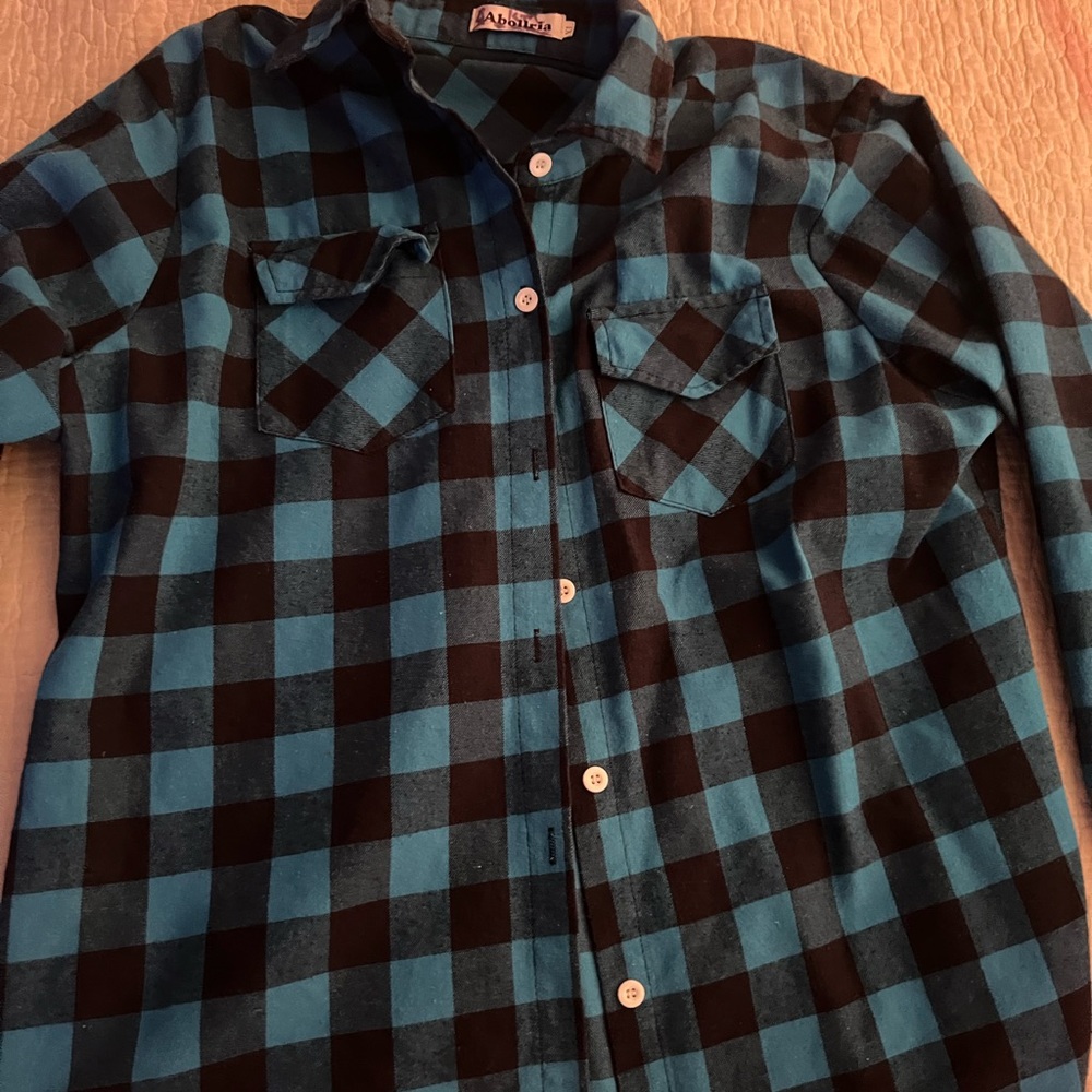 Teal flannel Women’s shirt